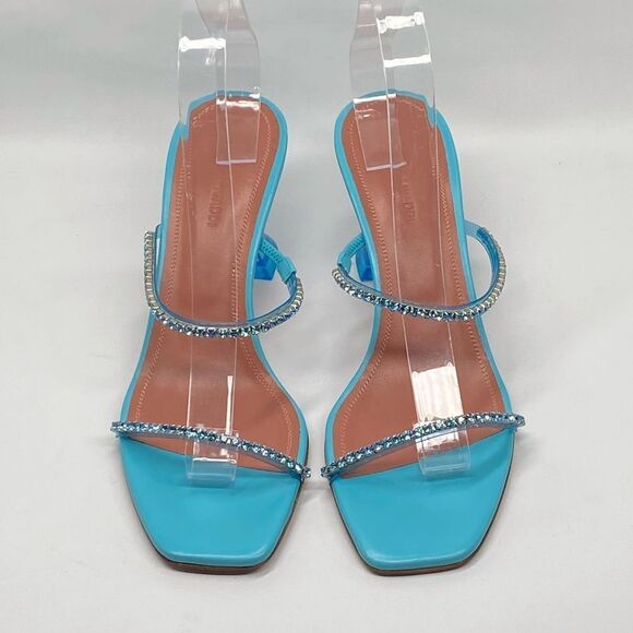 Amina Muaddi Gilda embellished PVC mules size 38 - Picture 7 of 16